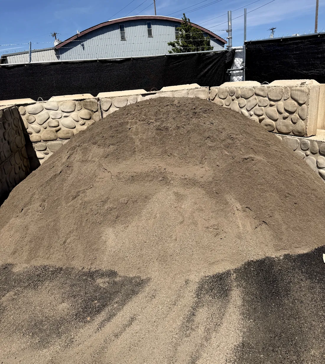 Sand & soil in the bays at Green Yard